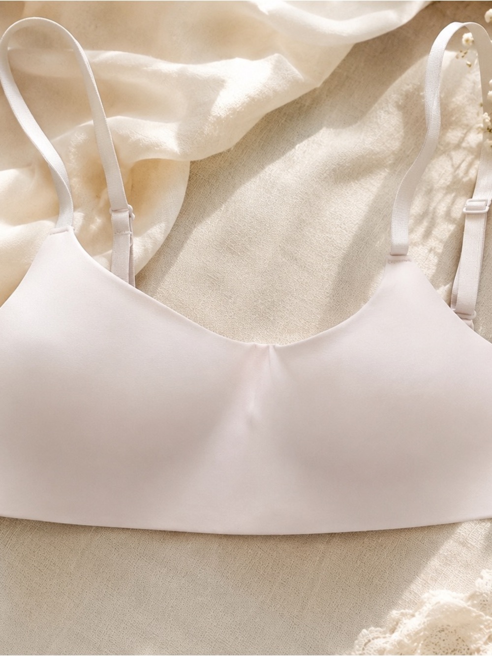 Steve Madden Wireless Bralette 36C Light Blush Soft Stretch Comfort Bra